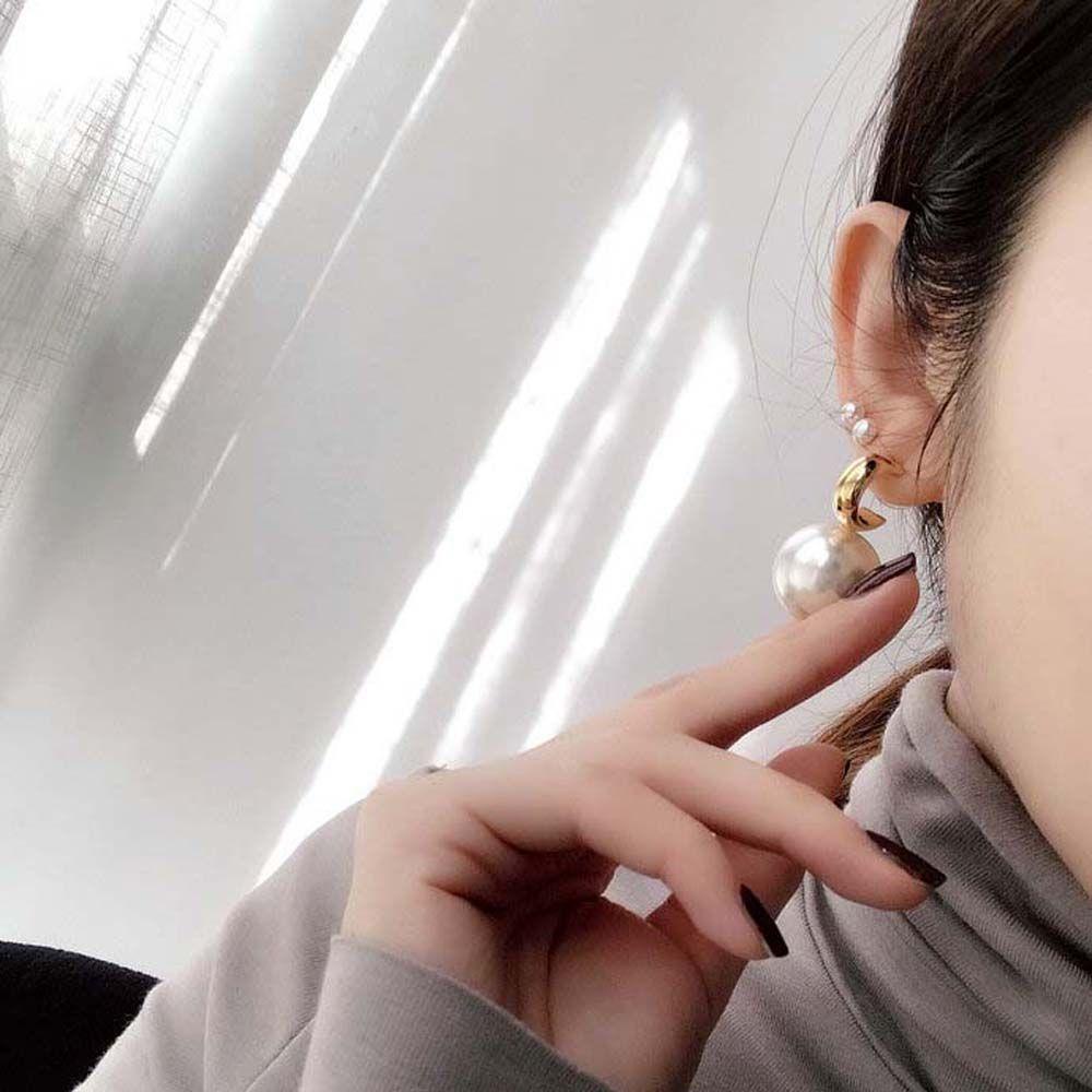 Bông Tai Hình Giọt Nước Màu Trắng Phong Cách Cổ Điển Thời Trang