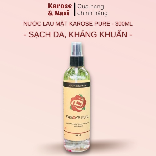 (SX 12/2021) NƯỚC LAU MẶT, XỊT KHOÁNG HỮU CƠ LÀM SẠCH DA, KHÁNG KHUẨN KAROSE PURE 300ml