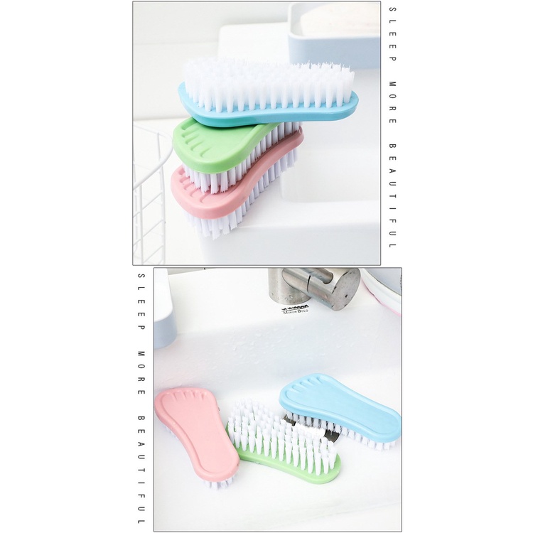 Bàn chải giặt đồ quần áo mẫu HÌNH BẢN CHÂN bằng nhựa bền