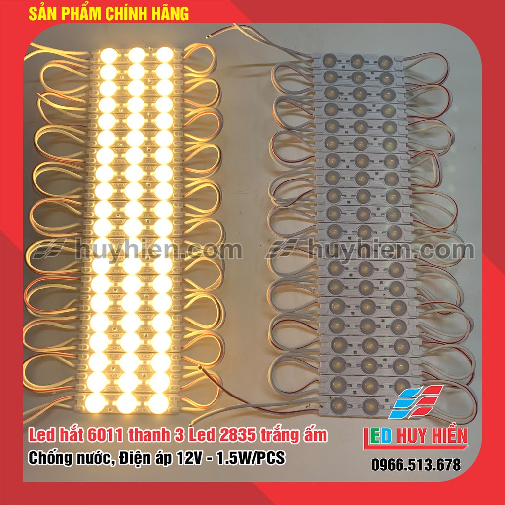 Led hắt 3 bóng 6011 1.5W các màu