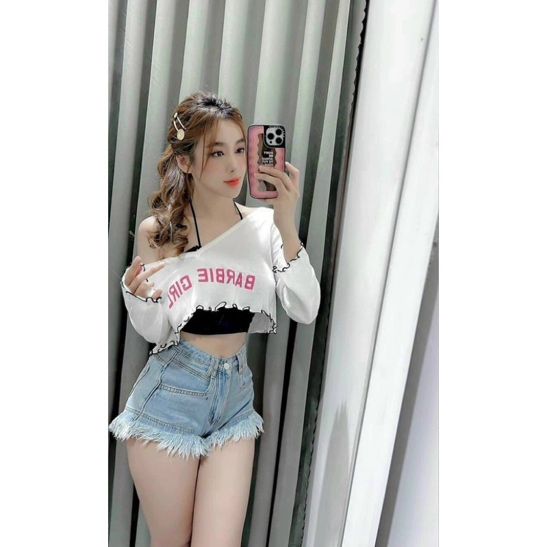 ÁO CROPTOP GIRL CÔNG CHÚA HAI MÓN G8
