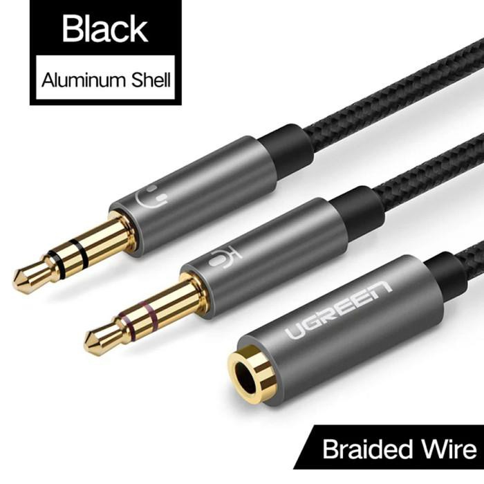 Đầu Chia Cổng Tai Nghe Ugreen Av140 3.5mm Female Sang 2 Male Ốp | BigBuy360 - bigbuy360.vn