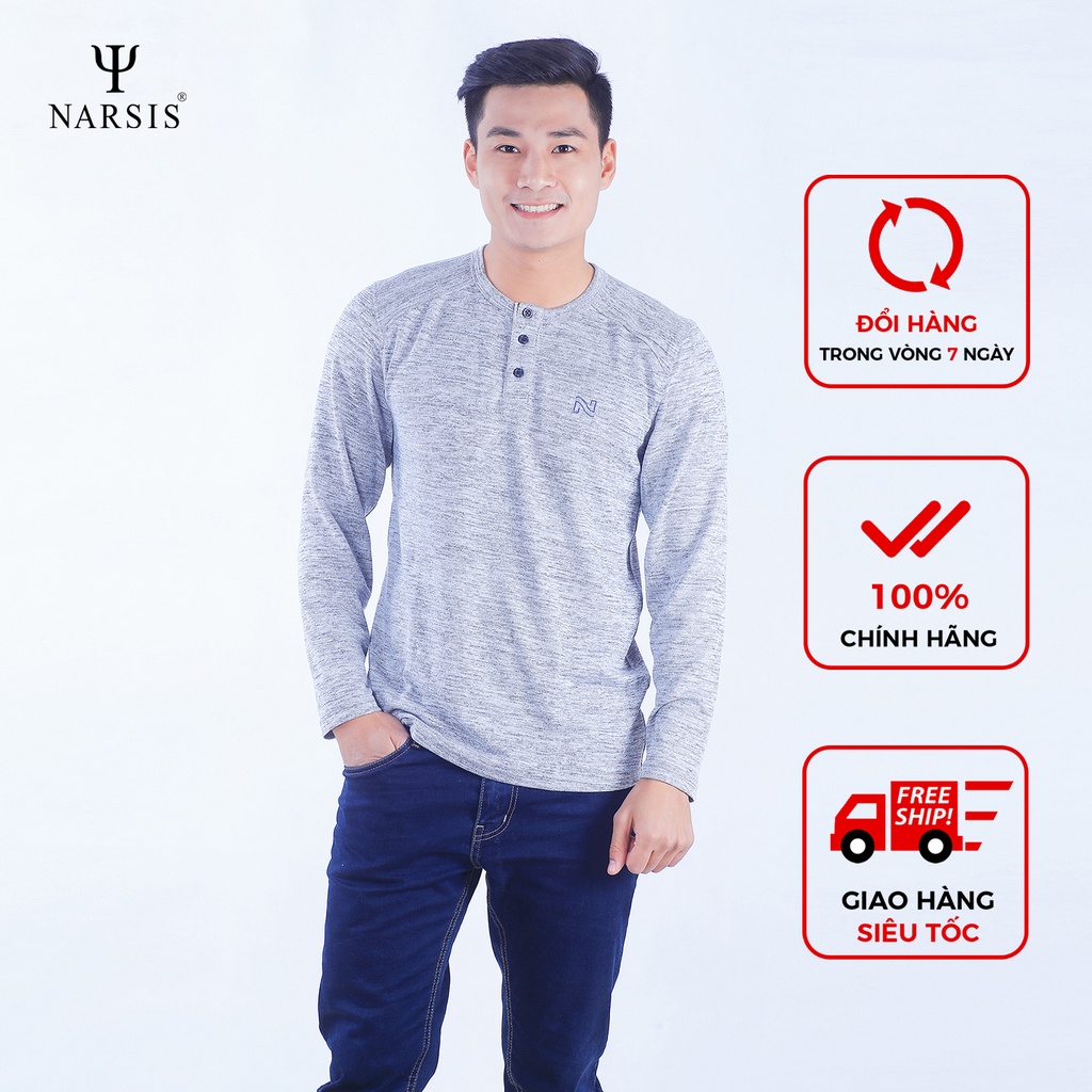 Áo Nam Thu Đông Dài Tay NARSIS D7073