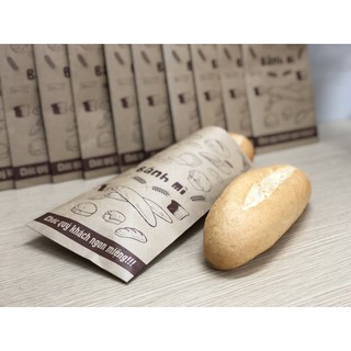 FreeShip - Combo 1000 cái Túi giấy đựng khoai chiên gà rán bánh mì - Chống thấm dầu, Giấy Kraft Nhật xịn