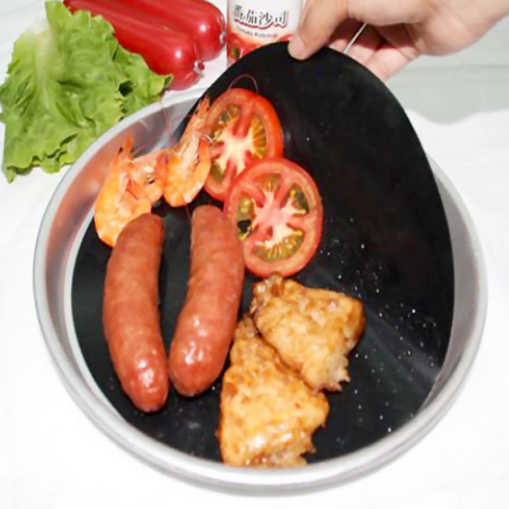2 Pack 24cm Round Non-Stick High Temperature Pan Frying Pan Liner Sheet Cooking Wok Sheet Pad for Kitchen BBQ burang