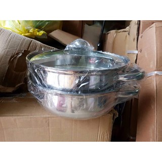 Nồi hấp 2 tầng bằng inox đa năng sz 28cm