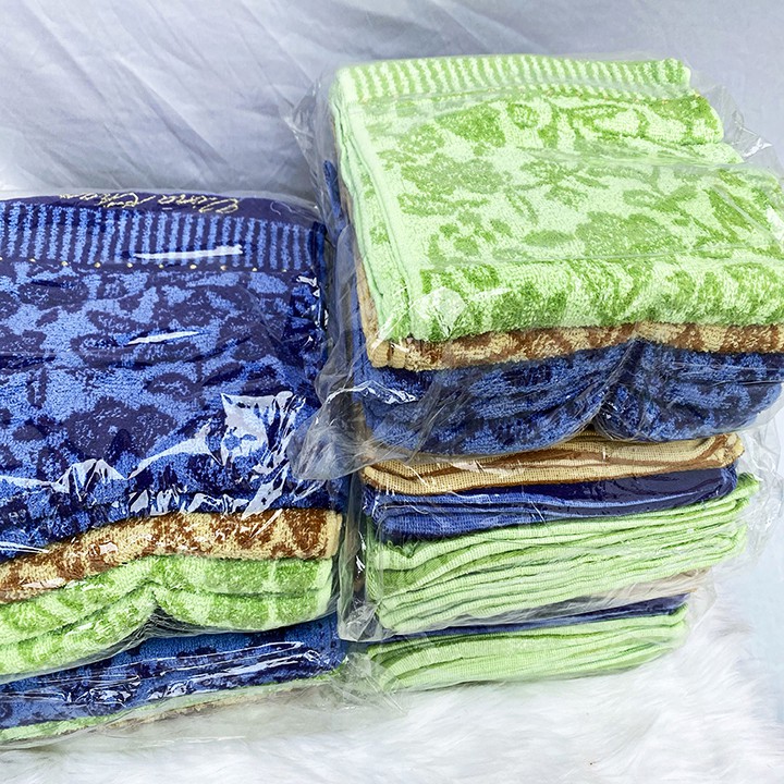 Khăn mặt khăn cotton hoa văn bông cúc cổ điển sang trọng thấm hút tốt kháng khuẩn mềm mại (30x45cm)