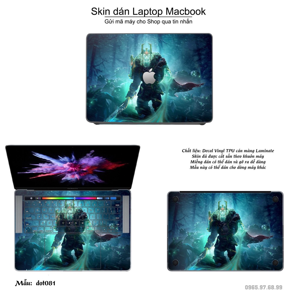 Skin dán Macbook mẫu Dota 2 (đã cắt sẵn, inbox mã máy cho shop)