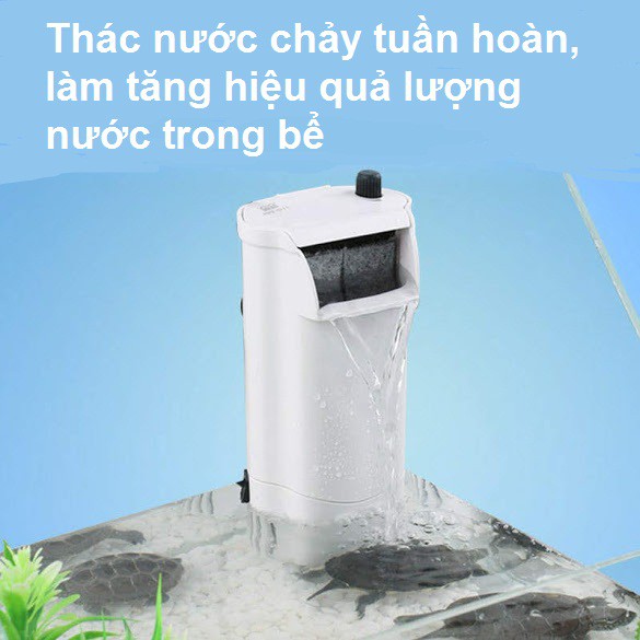 Máy lọc thác nước không gây tiếng ồn cho bể rùa