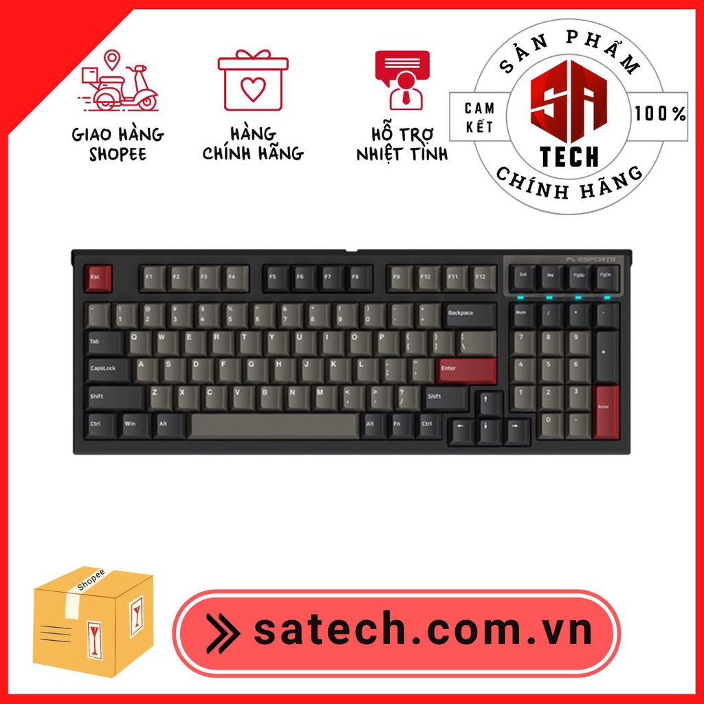 Bàn phím máy tính FL980 CP Dolch, Kailh Box White Switch