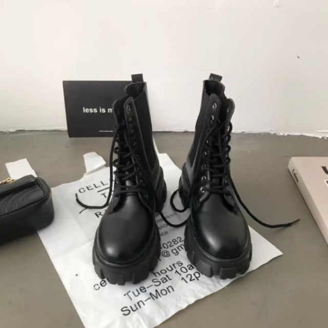 (HÀNG CÓ SẴN - ẢNH THẬT FEEDBACK) Bốt nữ ulzzang A1 đế cao 5cm | BigBuy360 - bigbuy360.vn