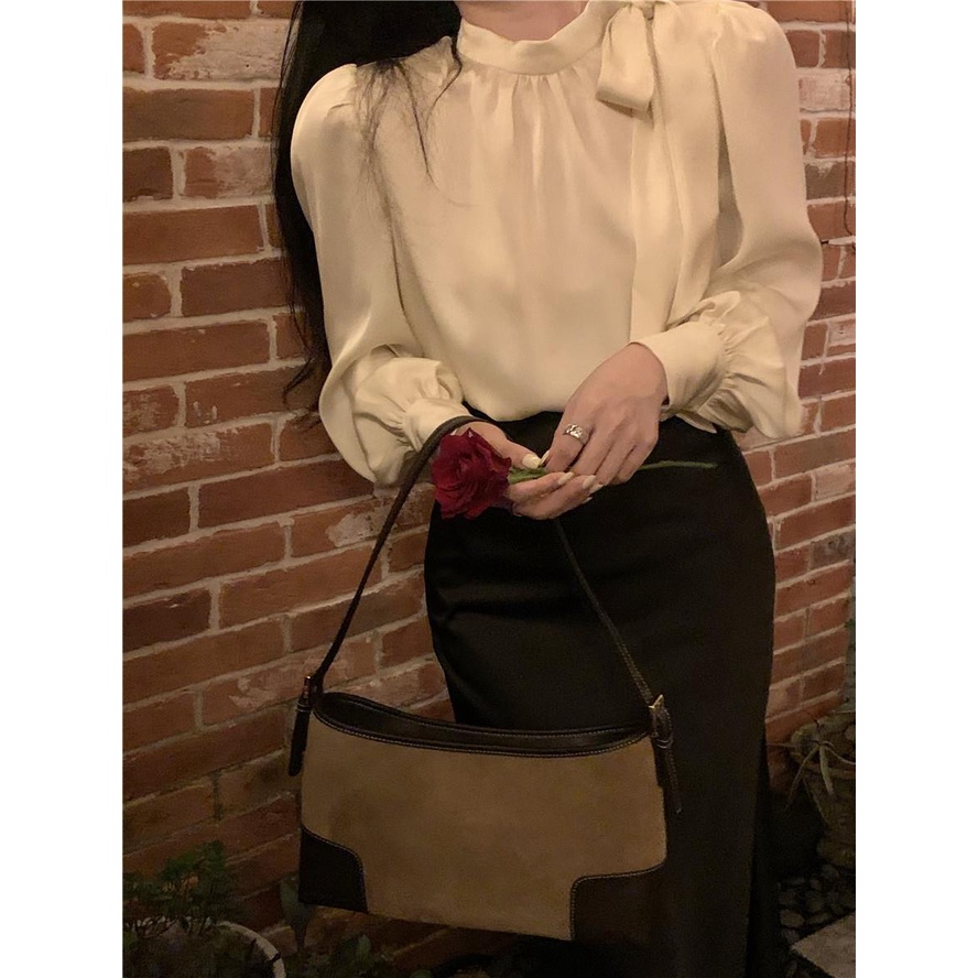 [MURIOKI] Áo Sơ Mi Tay Dài Phong Cách Thời Trang Pháp Mới 2022 Dành Cho Nữ