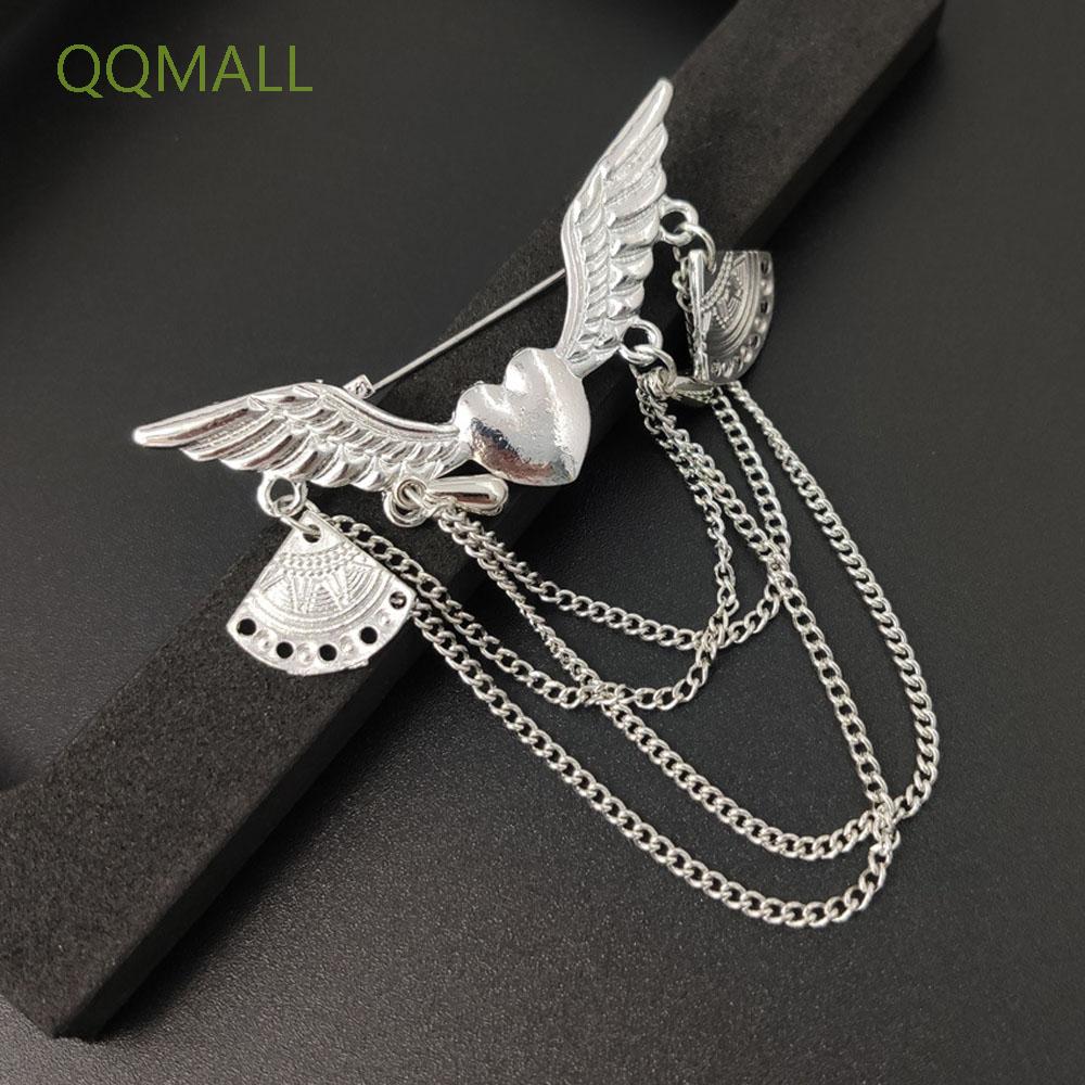 Ghim Cài Áo Hình Đôi Cánh Thiên Thần Phối Dây Xích