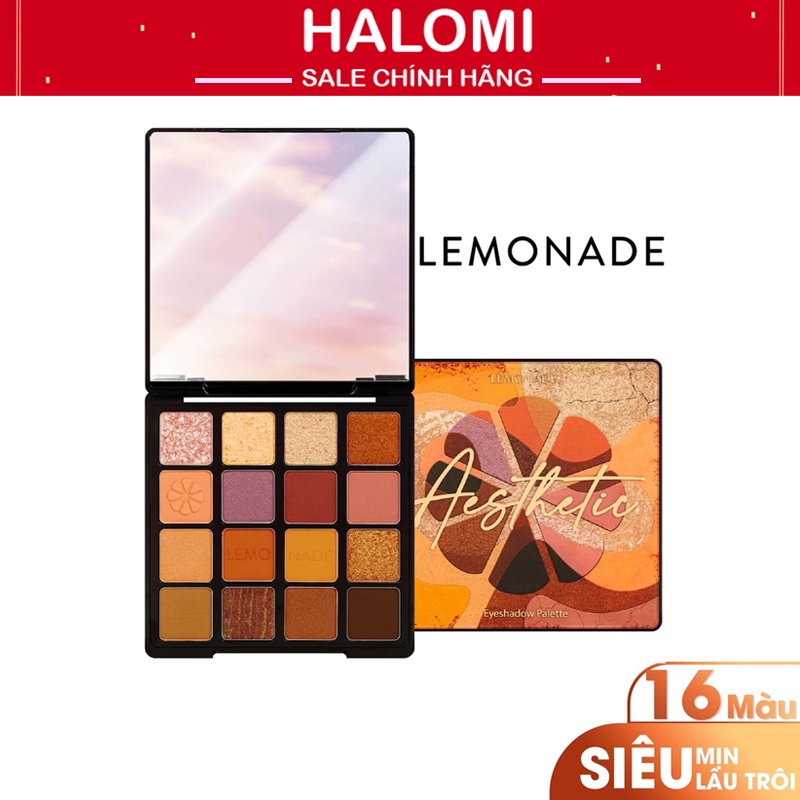 Bảng phấn mắt Lemonade Aesthetic Eyeshadow Palette 20.8g 16 ô bền màu siêu mịn lâu trôi