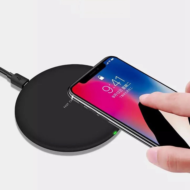 10W Wireless Charger for iPhone X/XS Max XR 8 Plus Mirror Qi Wireless Charging Pad for Samsung S9 S10+ Note 9 8