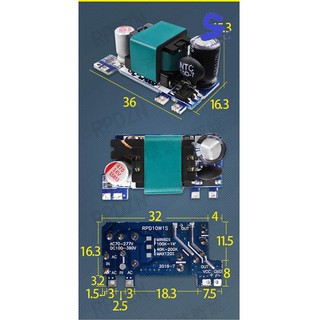 Module nguồn hạ áp mini 220v-12V 1000mA (1A)