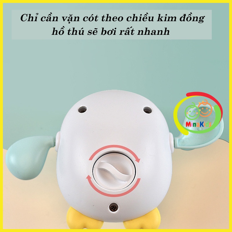 Thú Bơi Vặn Cót Đồ Chơi Bơi Trong Nước Thả Bồn Tắm Hình Chim Cánh Cụt Dễ Thương