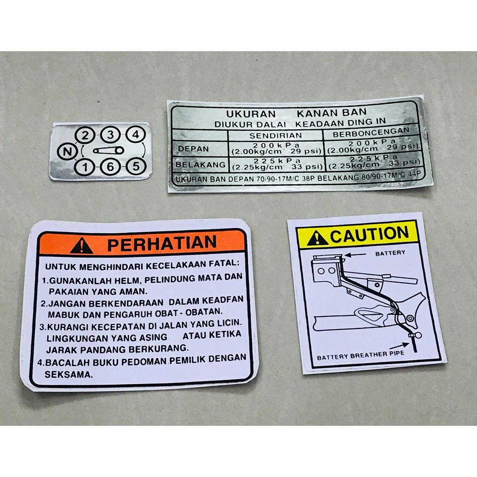 DDXM- V7 - BỘ TEM THÔNG SỐ DÁN GẮP, CARTE CHO XE SU SPORT ( Suziki Sport )