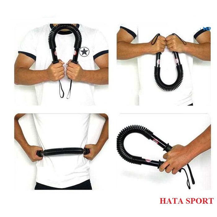 Thanh lò xo 50kg bẻ tập luyện cơ tay cơ ngực tại nhà, sợi thép siêu bên và chắc chắn 50KG - Gậy bẻ tay lò xo 50KG