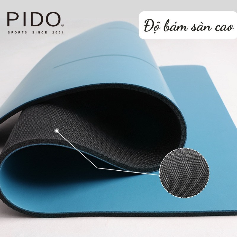 Thảm Tập yoga cao su Pido  1m83x68cm dày 5mm an toàn dộ bám cao