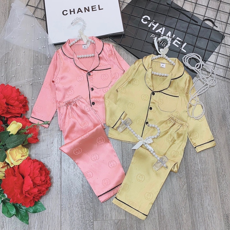 Xả Pizama gấm thượng hải size 21-32kg
