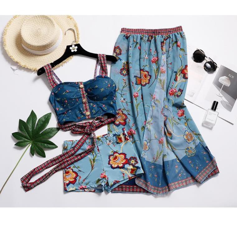 𝐂ự𝐜 𝐑ẻ XẢ 🚀 | Ảnh Thật | set bikini 3 mảnh kèm chân váy bg068 màu xanh . 2020 Sale 1 Xinh Chuẩn . ! ' ' ˇ | BigBuy360 - bigbuy360.vn