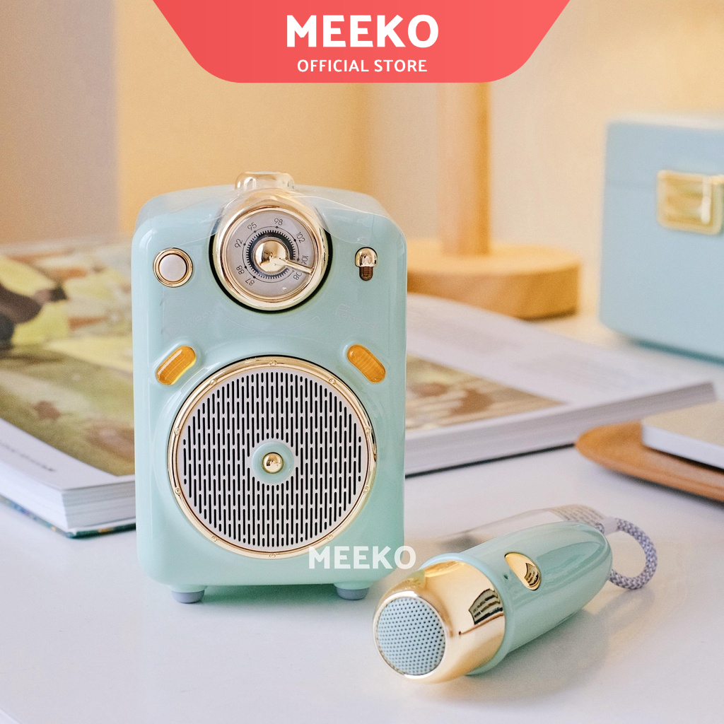 Loa bluetooth hát Karaoke kèm mic hát 7 chế độ phòng thu cao cấp Fairy Divoom MEEKO