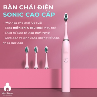 Bàn chải đánh răng điện - bàn chải điện toothbrush 6 đầu thay thế cao cấp