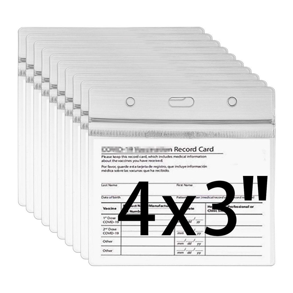 CHOOKEY Bao Đựng Thẻ ID 4X3 inch Trong Suốt