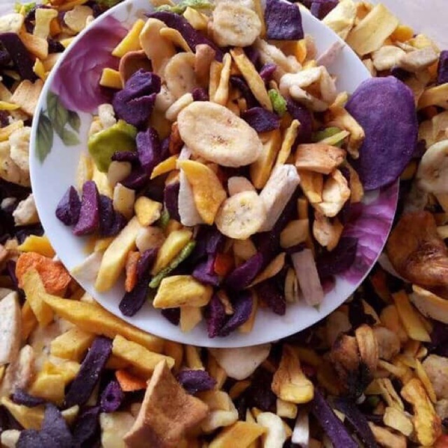 Sỉ 2kg hoa quả thập cẩm sấy giòn