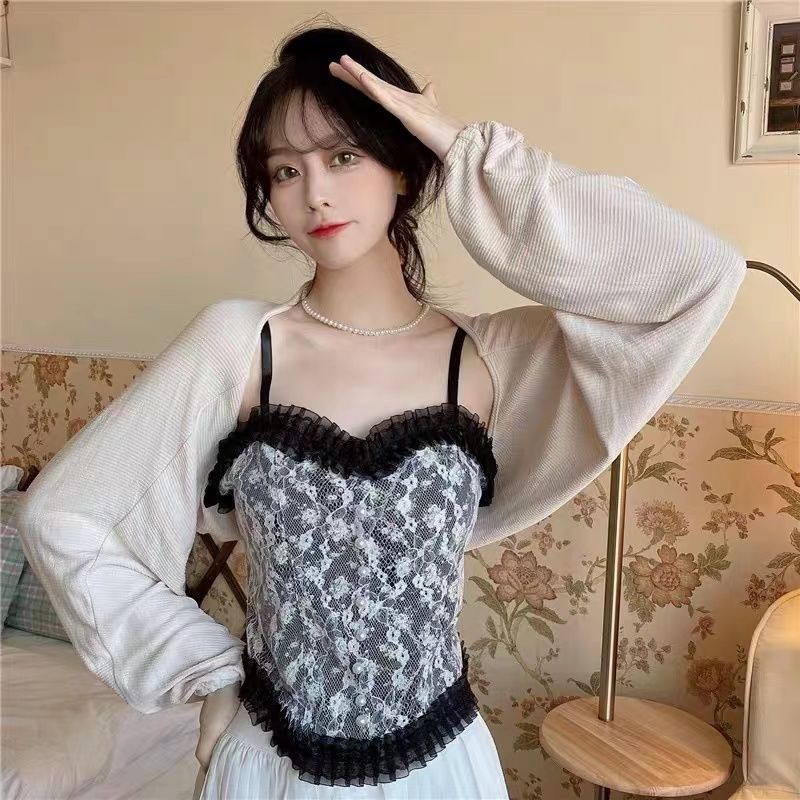 Áo Ống Ngắn Phối Ren Thời Trang Mới 2022 Cho Nữ