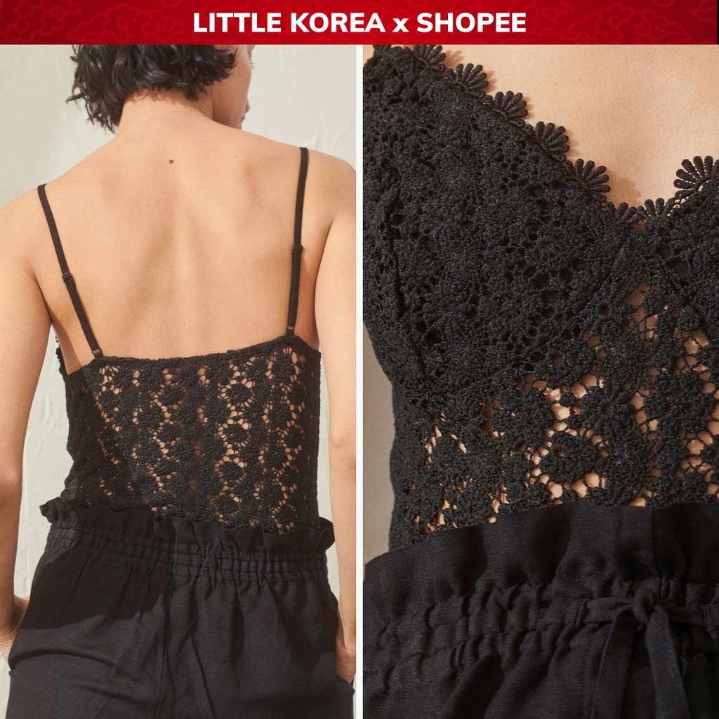 Áo Bodysuit 2 Dây Nữ Áo Liền Thân Ren Hoa Sexy Gợi Cảm - LITTLE KOREA