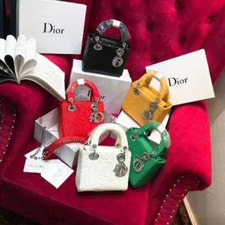 Túi xách nữ túi đeo chéo túi DIO LADY 3 ô da kì nhông vân khóa bạc đính đá sang trọng hàng cao cấp (Có Hộp )