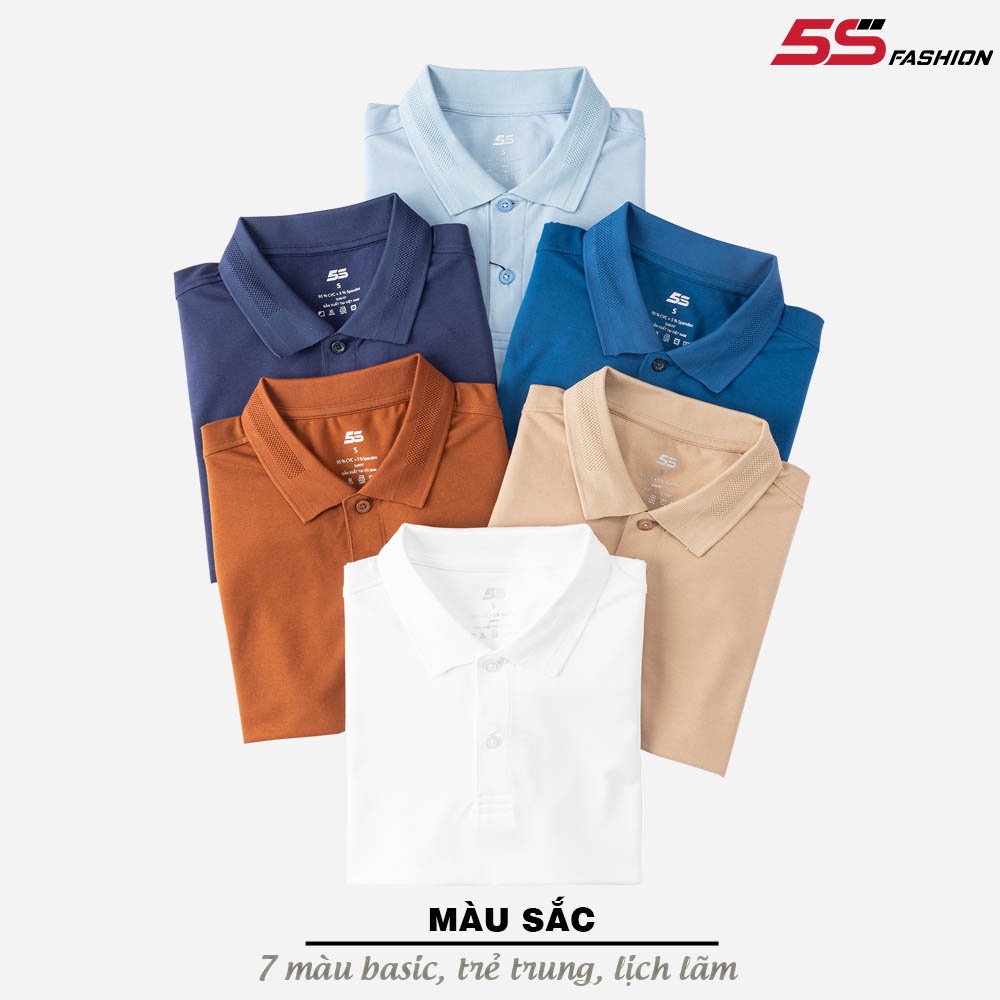 Áo Thun Polo Nam Có Cổ Tay Ngắn 5S  Chất Liệu Cao Cấp, Siêu Mát, Phom Dáng Trẻ Trung