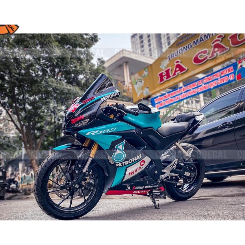 Tem Trùm R15v3 Thiết kế theo yêu cầu Patronas Đỏ xanh đen