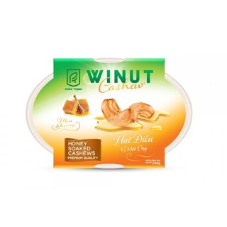 Hạt điều vị mật ong winut 200gr hộp nhựa