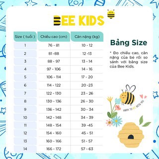 Áo Dài Suông  Cho Bé Gái 2-12 Tuổi Bee Kids, Mỏng Nhẹ, Co Dãn, Thoáng Mát, Đường May Tinh Tế 7AJ01545DX
