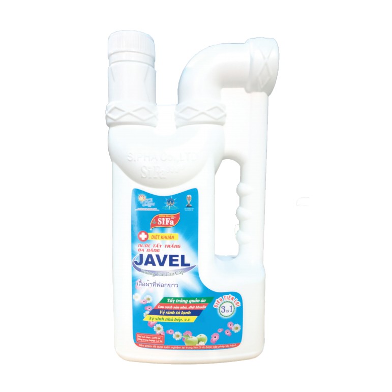 Tẩy trắng quần áo - tẩy mốc, nước tẩy quần áo trắng Javel hương hoa quả tự nhiên Sifa 999 [ 1,2kg ]