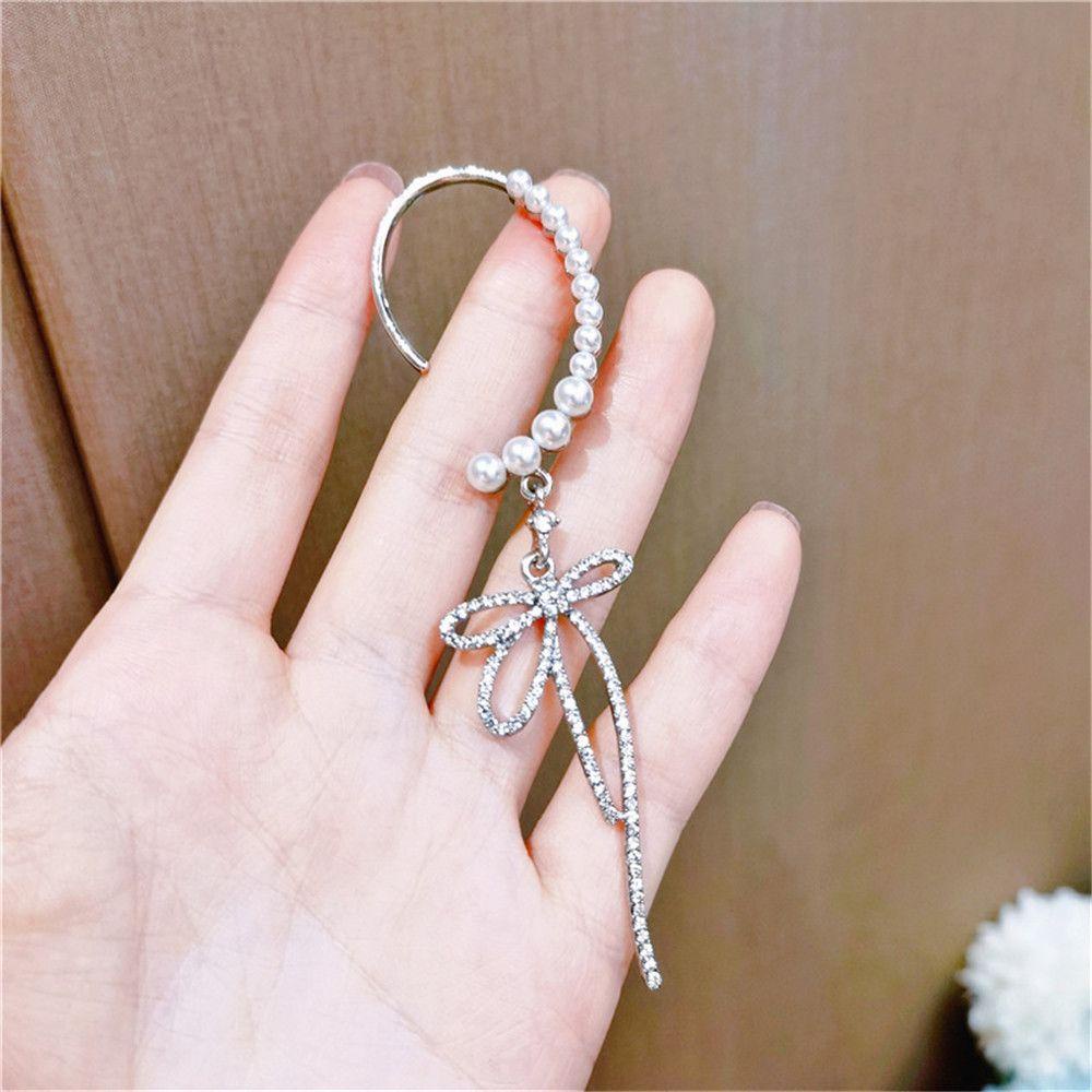 Khuyên Kẹp Vành Tai Không Xỏ Lỗ Đính Nơ Phong Cách Hàn Quốc