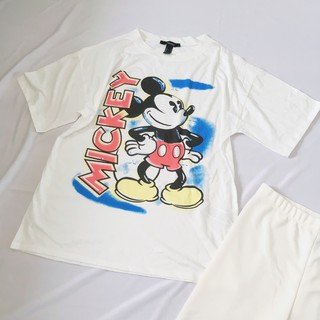 Áo thun nữ hồng mickey cotton phom rộng thoải mái thấm hút mồ hôi