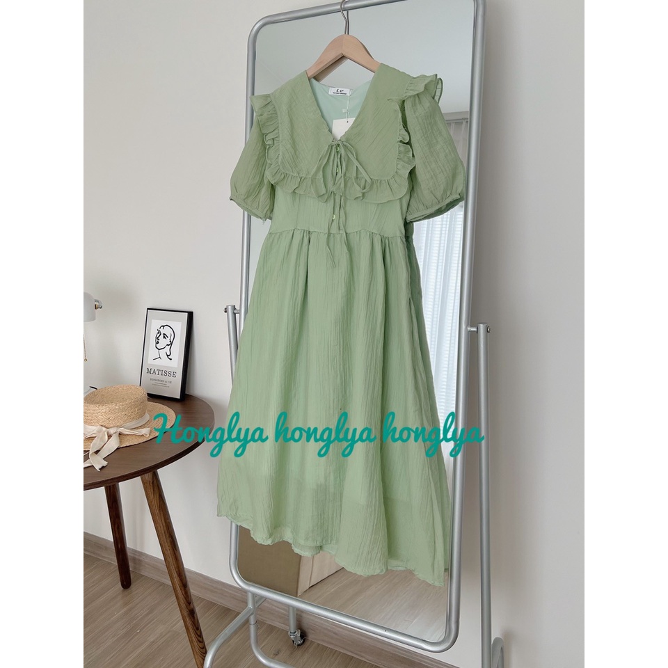 Đầm nàng thơ xốp nhăn mềm mịn 2 lớp