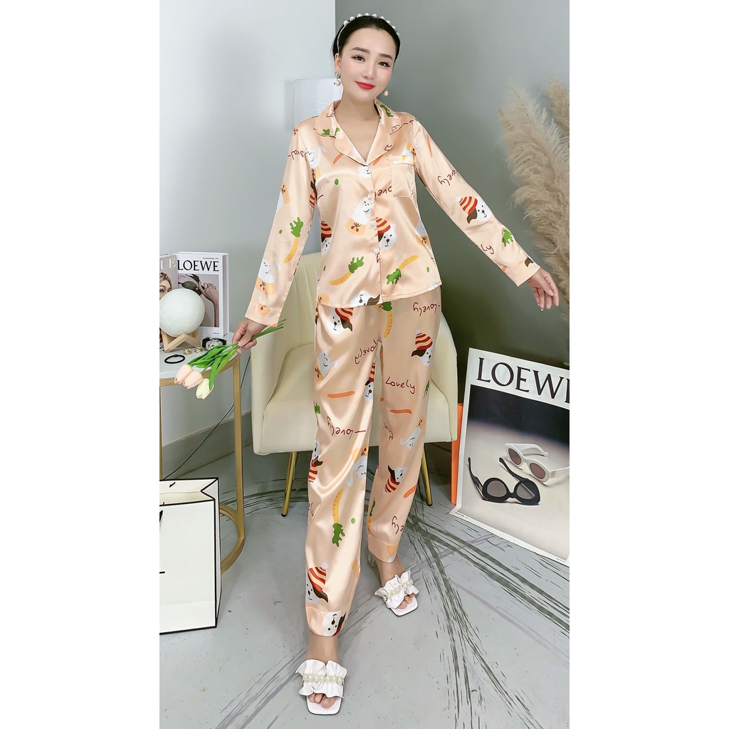 Đồ bộ mặc nhà ngủ nữ pijama dài tay Sweeten your life TGLUAHINH