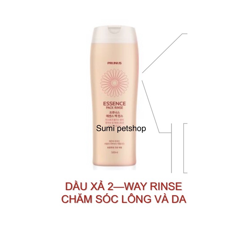 500mil PRUNUS Essence Pack Rinse dầu xả cao cấp cho chó mèo