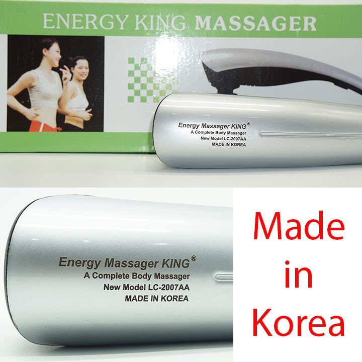 Máy Massage Cầm Tay 3 Đầu Hàn QuốcFREESHIPGiảm 20K Khi Nhập [MAY MATXA]-Máy Đấm Lưng Energy King