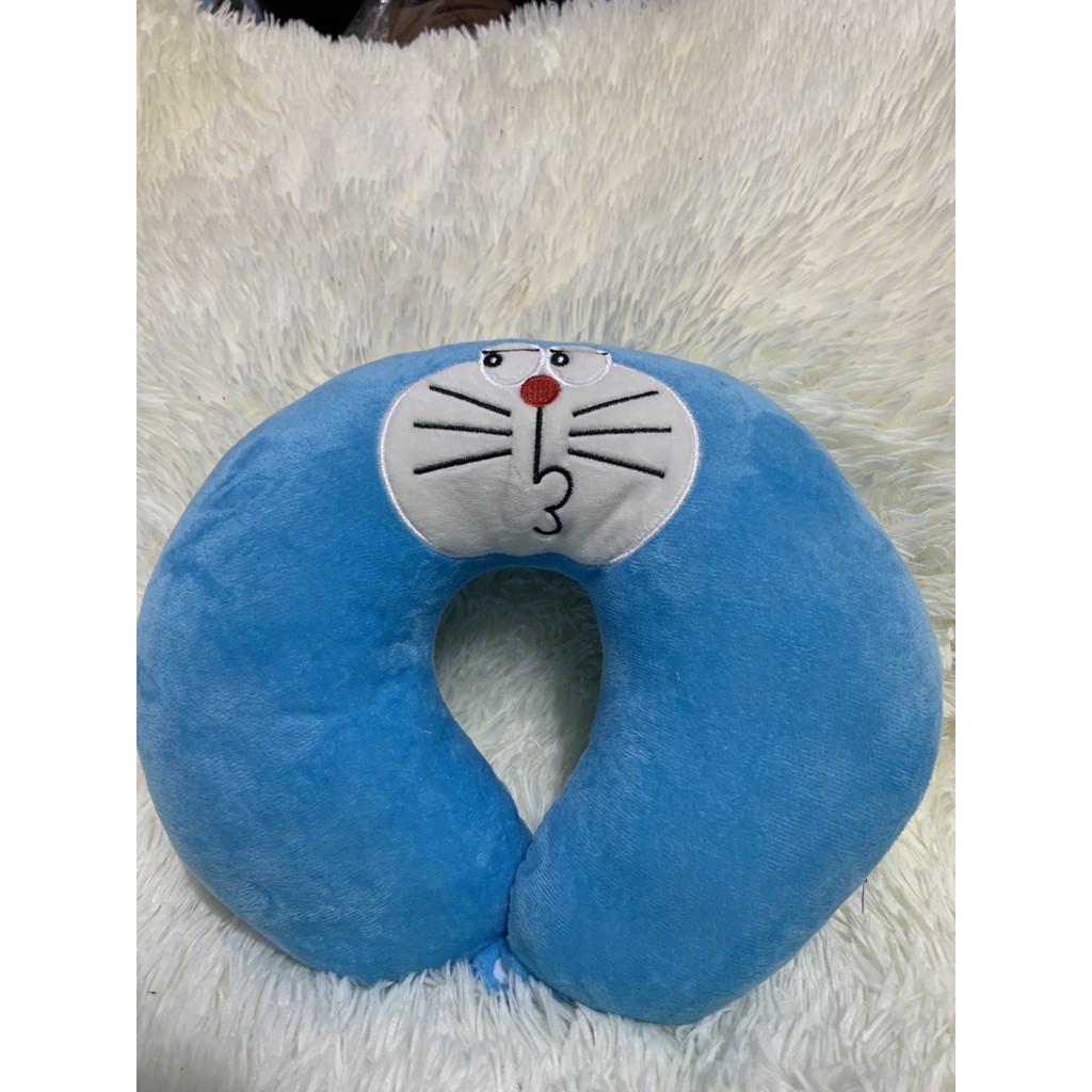 Gối kê cổ chữ U gối cho dân văn phòng đi du lịch có nút bấm - Vỏ Nhung mịn,Chất liệu bông êm Hàng Loại 1