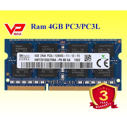 Ram 4Gb Huynix PC3L buss 1600 mhz cho laptop
