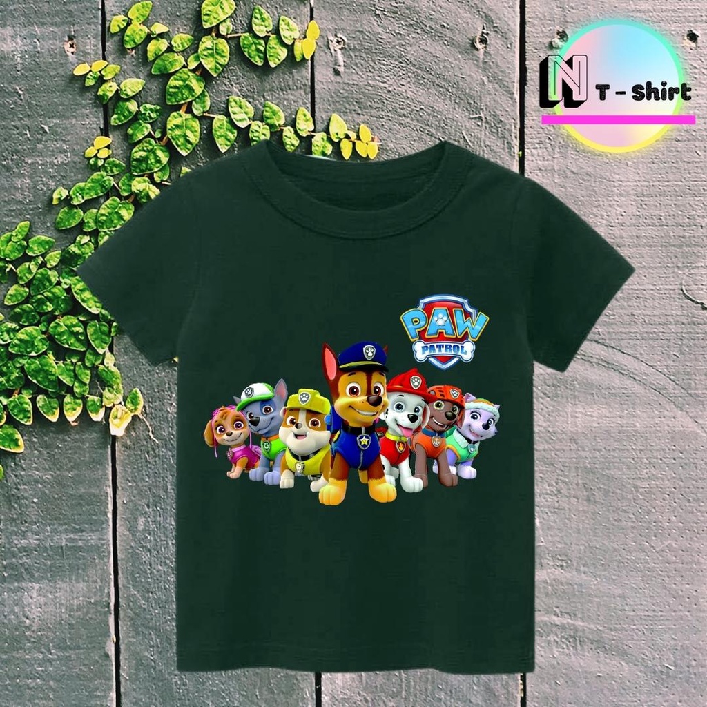 Áo thun bé trai và bé gái in hình Đội chó cứu hộ Paw Patrol, Áo cotton xịn mặc mát thoải mái NTshirt 01