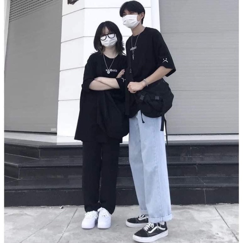 Áo Phông Tay Lỡ SADBOIZ Hot Hit Áo Đôi Áo Nam Nữ From Rộng Oversize