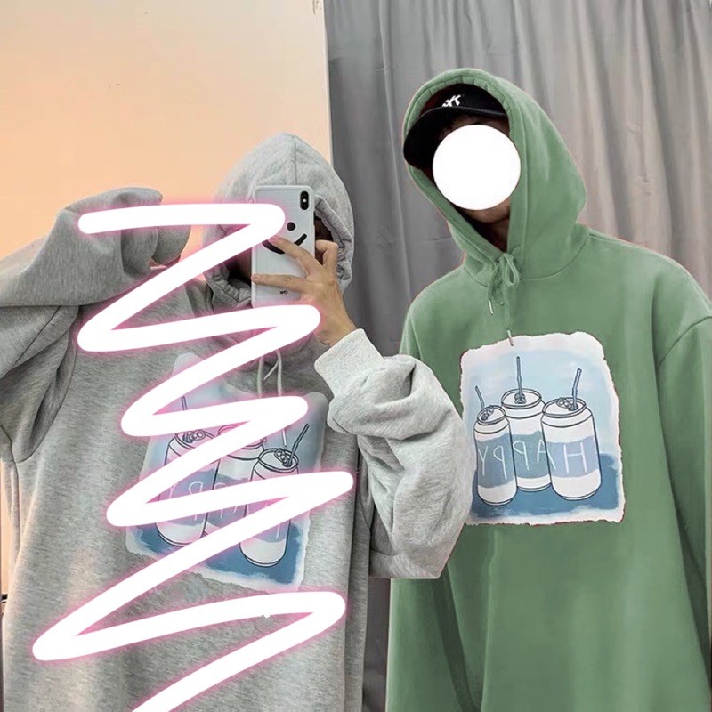 [RẺ VÔ ĐỊCH] Áo Hoodie nỉ Happy in lon nhiều màu | BigBuy360 - bigbuy360.vn