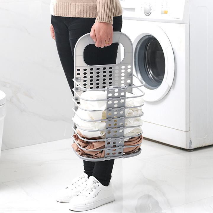 Giỏ đựng đồ máy giặt gấp gọn tiện lợi + tặng kèm móc dán siêu chắc khỏe